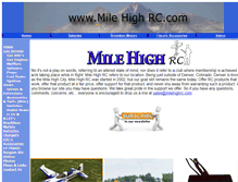 Tablet Screenshot of milehighrc.com